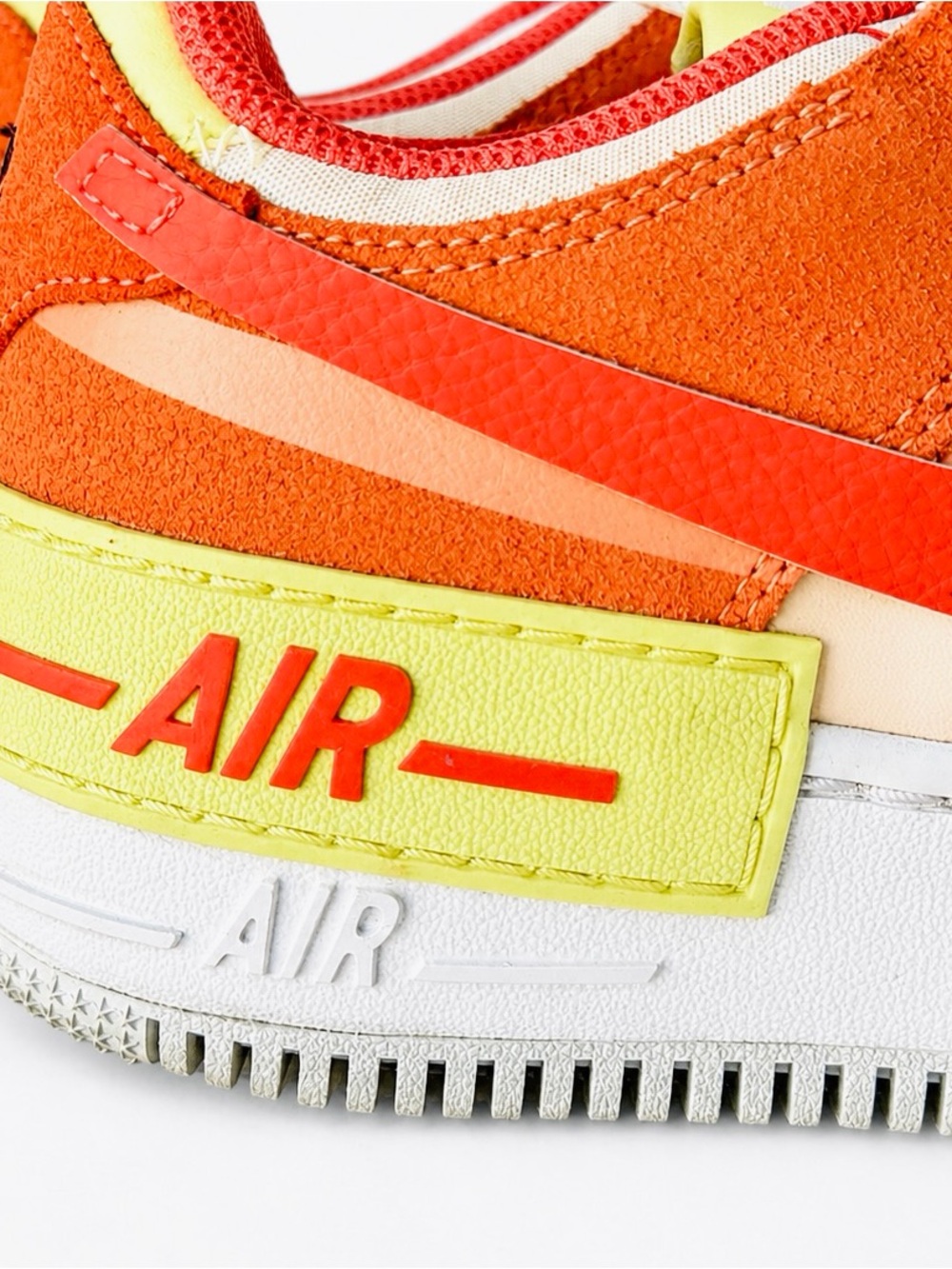 Nike Air Force 1 Shadow White Magic Ember Lime Women’s 9.5 CI0919-110 - Picture 7 of 11